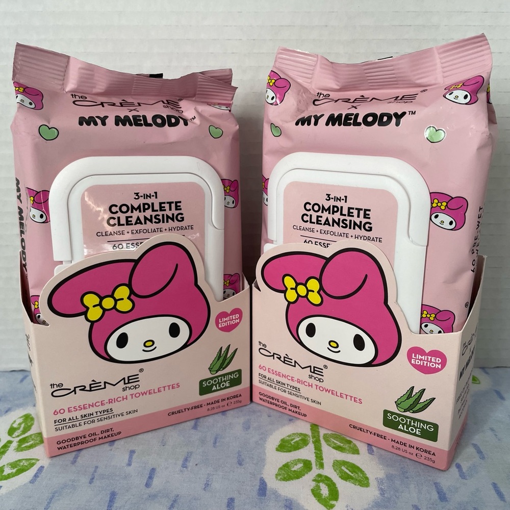The Creme Shop x Hello Kitty My Melody Cleansing Towelettes | Face Wipes NWT’s